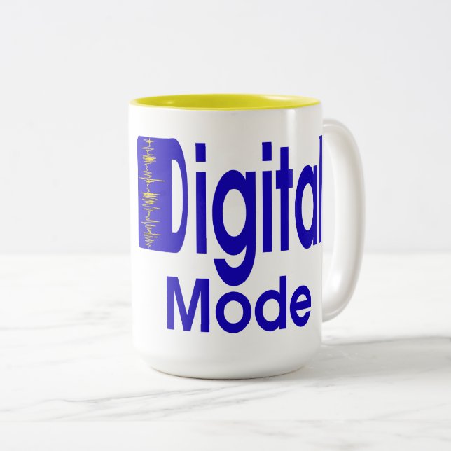 Digital Mode Ham Radio Mug (Front Right)