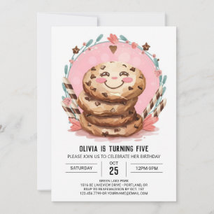 Digital Modern Editable Cookies Birthday Invitation