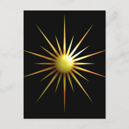 Digital Modern Sun Postcard
