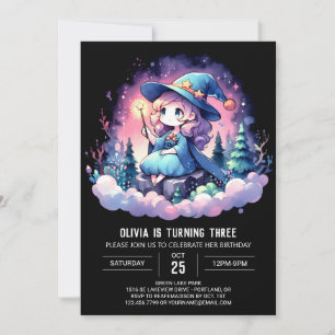 Digital Modern Wizard Birthday Invitation