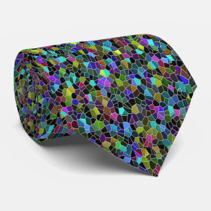 Digital Multi colored glass print Neck Tie
