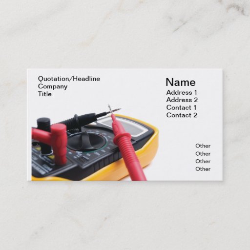 Customizable Digital multimeter business card