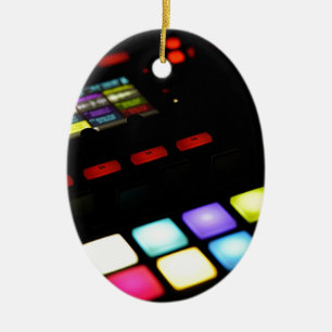 Digital Music Dj Technology Sequencer Samples Ceramic Ornament