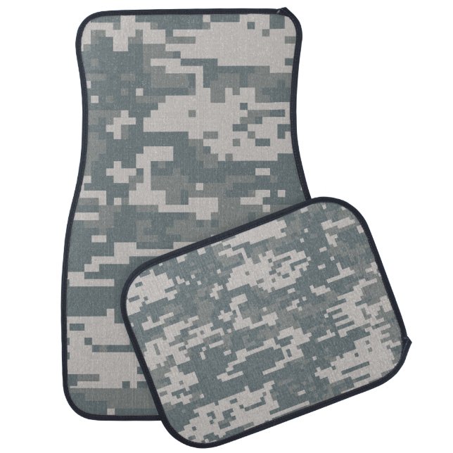 Digital Nature Camo  Car Floor Mat (Set)