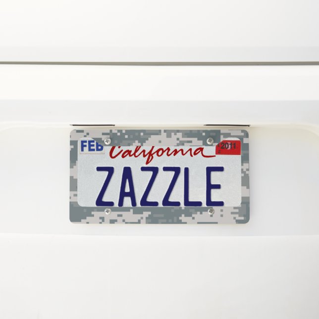 Digital Nature Camo License Plate Frame (On Car)