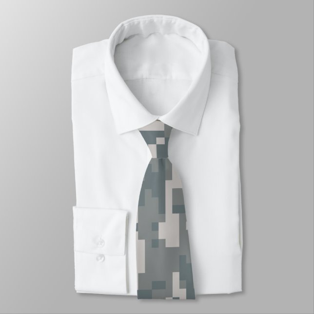 Digital Nature Camo Neck Tie (Tied)