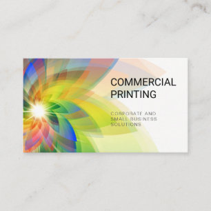 Digital Nature   Transparent Colorful Flower Business Card