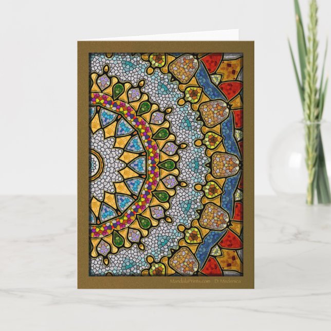 Digital Necklace Mandala Holiday Card (Front)