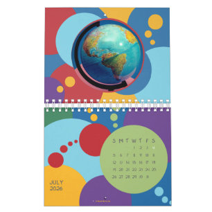 Digital Nomad 2026 World Calendar Choose Country