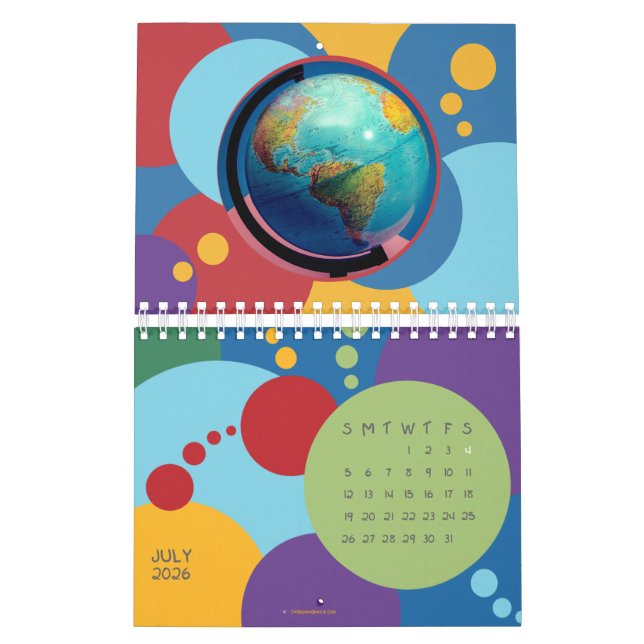 Digital Nomad 2026 World Calendar Choose Country (Jul 2026)