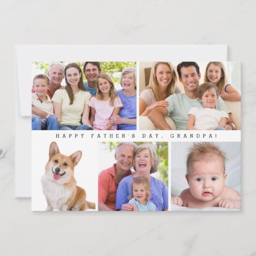 Digital or Print Happy Fathers day Grandpa Photo Holiday Card