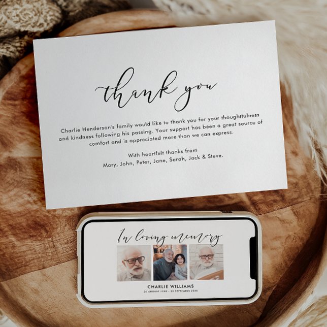 Digital or Printed Loving Memory Funeral Thank You Card (Creator Uploaded)