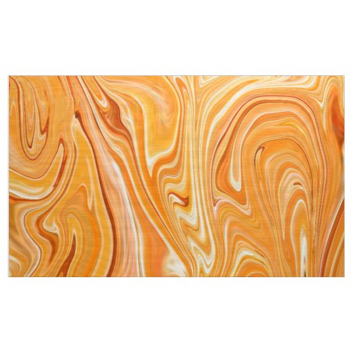 Digital Orange Marbled Texture3 Fabric