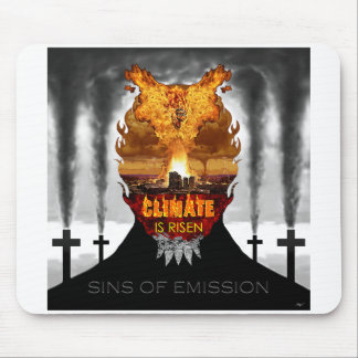 Digital painting about climate change. mouse pad