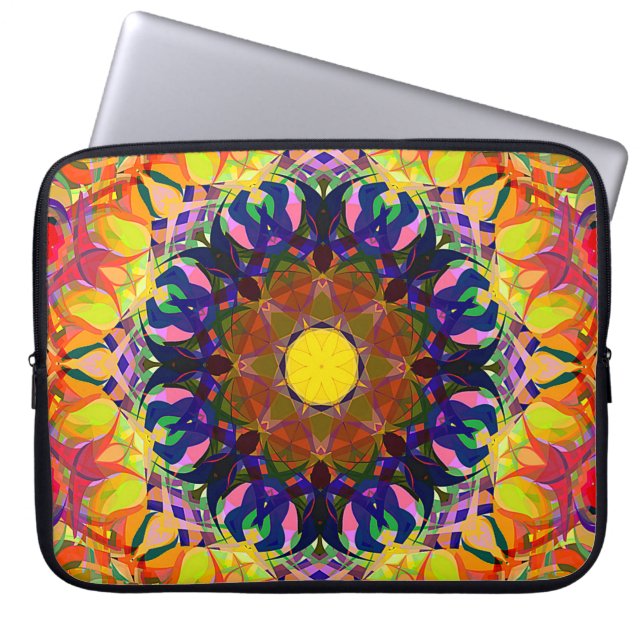 Digital Painting Beautiful Abstract Colorful Backg Laptop Sleeve (Front)