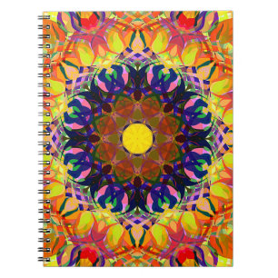 Digital Painting Beautiful Abstract Colorful Backg Notebook
