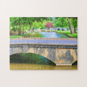 Digital Painting Bourton On The Water UK Jigsaw Puzzle
