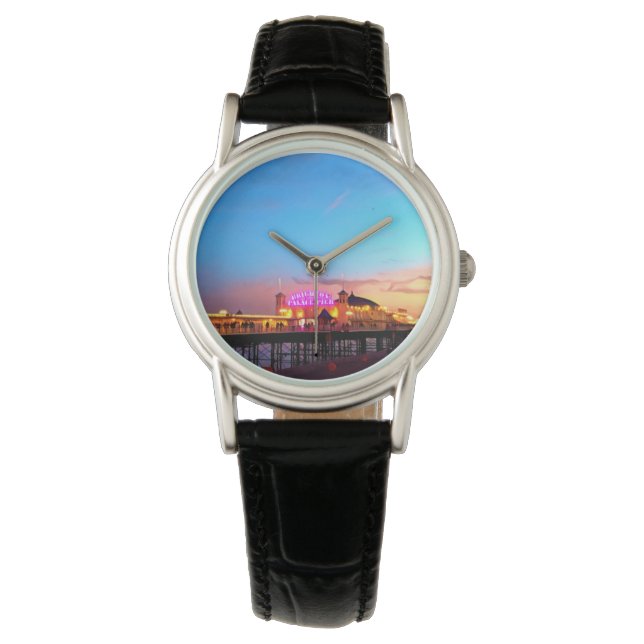Digital Painting - Brighton Pier Sunset Watch (Front)