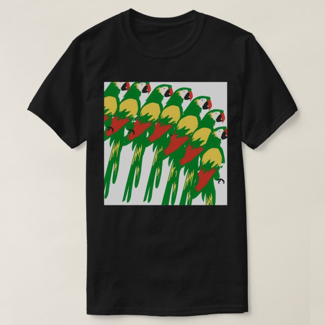 Digital Painting for Parrot Pattern T-Shirt (Design Front)