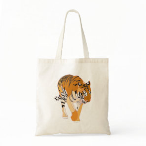 Digital Painting of Tiger Canvas Bags