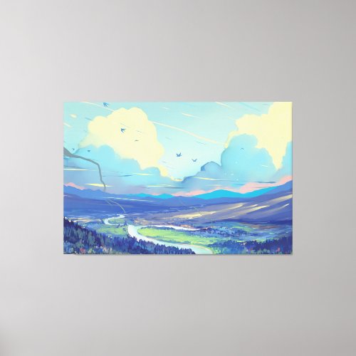 Digital Painting Premium Wrapped Canvas Gloss