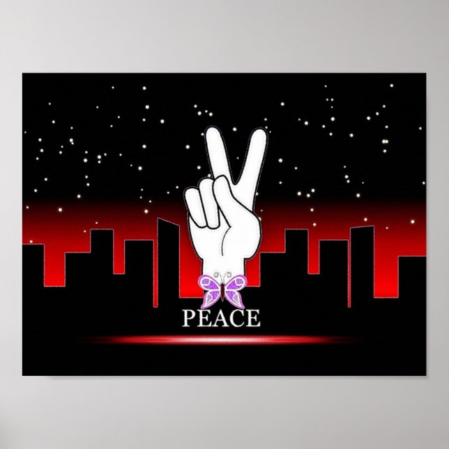Digital Peace Art Poster (Front)