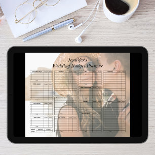 digital photo wedding budget planner poster