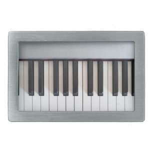 Digital piano keyboard belt buckle