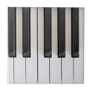 Digital piano keyboard ceramic tile