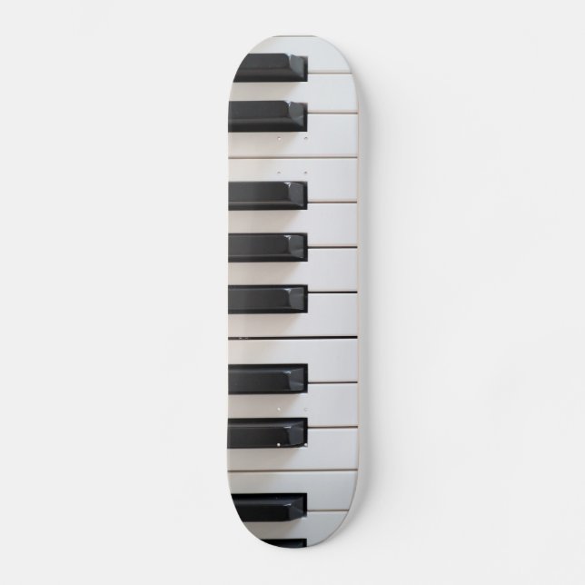 Digital piano keyboard skateboard deck (Front)