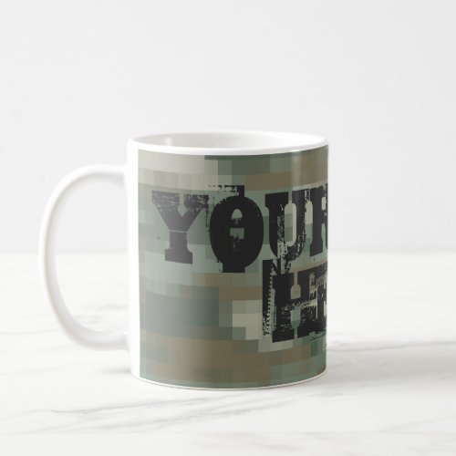 Digital pixel camouflage coffee mug  Personalize