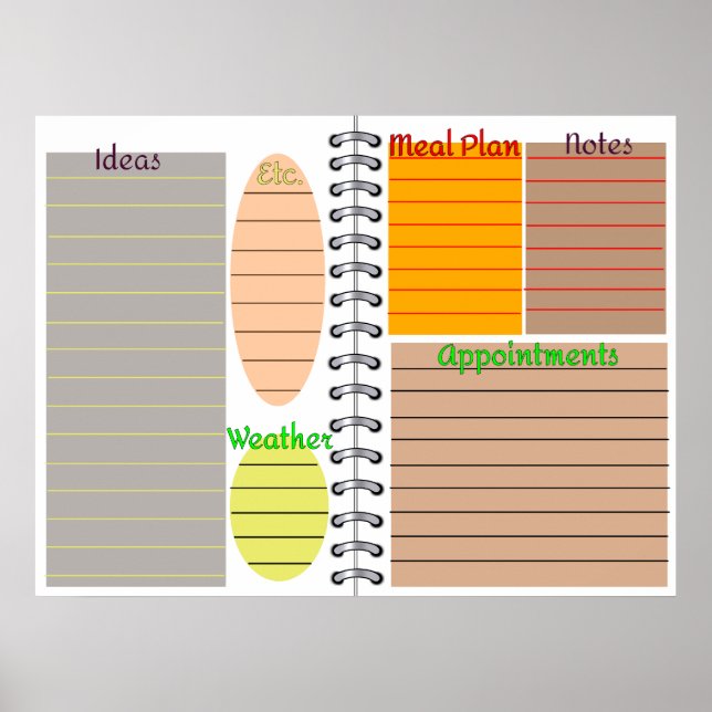Digital Planner Template Poster (Front)