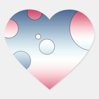 Digital Pop Art: Flag Colors of America Heart Sticker