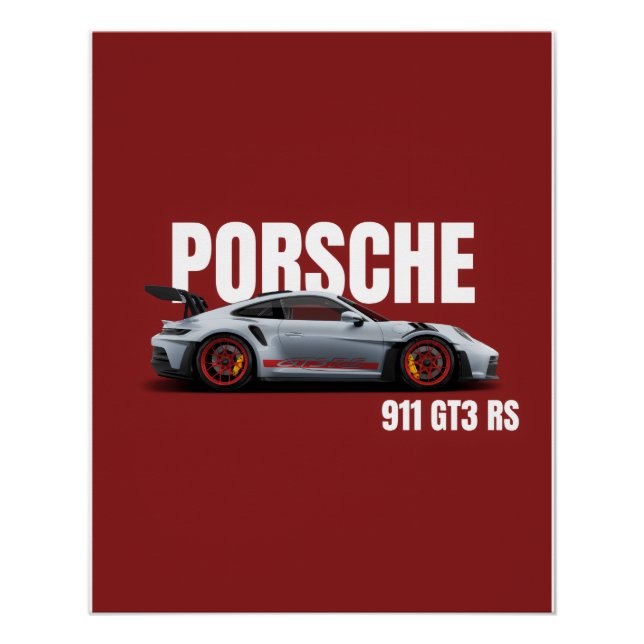 Digital Porsche 911 GT3 RS Poster (Front)