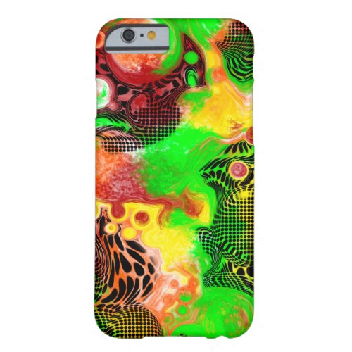 Digital Pour Painting Autumn Colors Fluid Art Barely There iPhone 6 Case