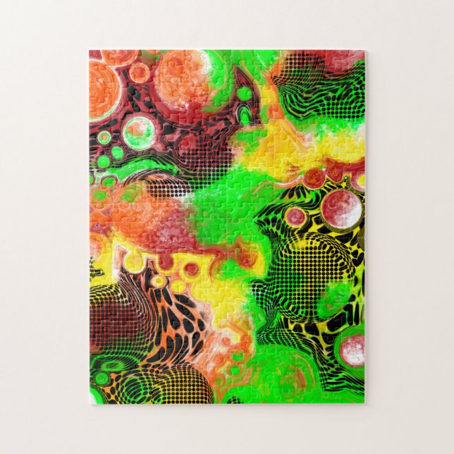Digital Pour Painting Fluid Art Jigsaw Puzzle (Vertical)