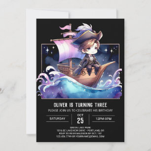 Digital Printable Pirate Birthday Invitation