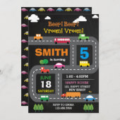 Digital Printable Transport Birthday Invitation (Front/Back)