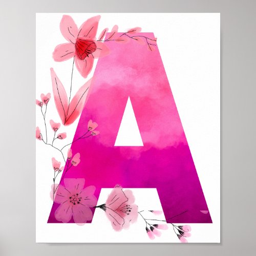 Digital Printing Initial Name for Baby Shower Poster