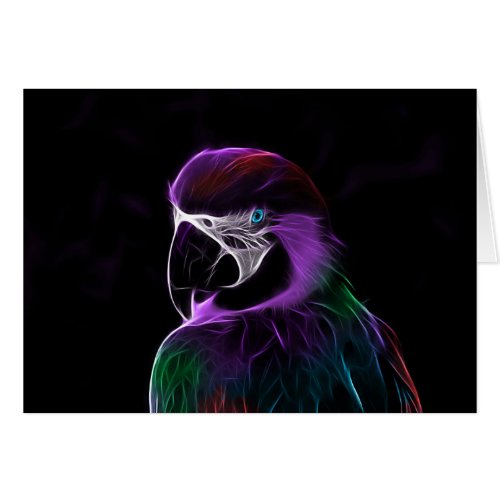 Digital purple parrot fractal