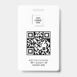 Digital QR Staff Access Identity Design Badge