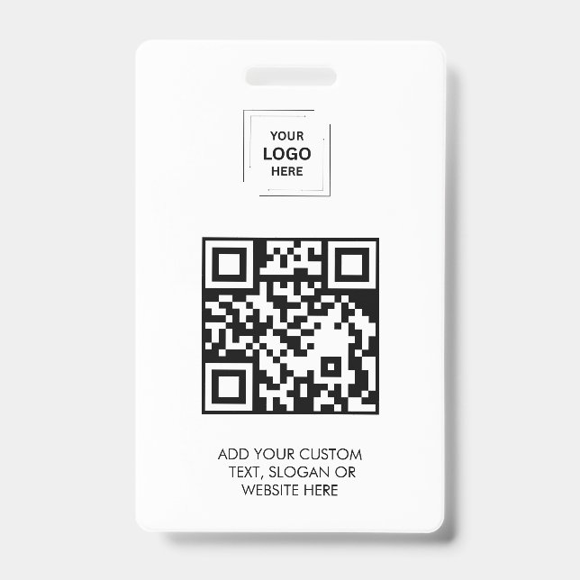 Digital QR Staff Access Identity Design Badge (Front)