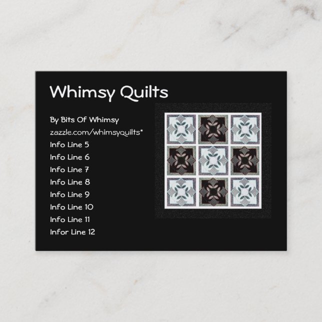 Digital Quilt Business Card (Front)