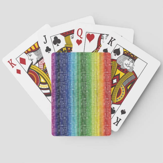Digital Rainbow Poker Cards (Back)