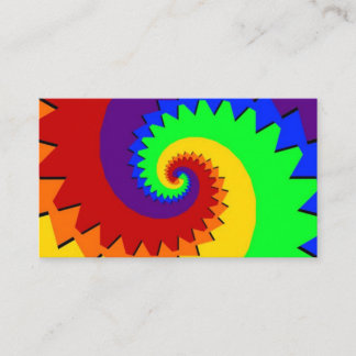 Digital Rainbow Spiral Business Card