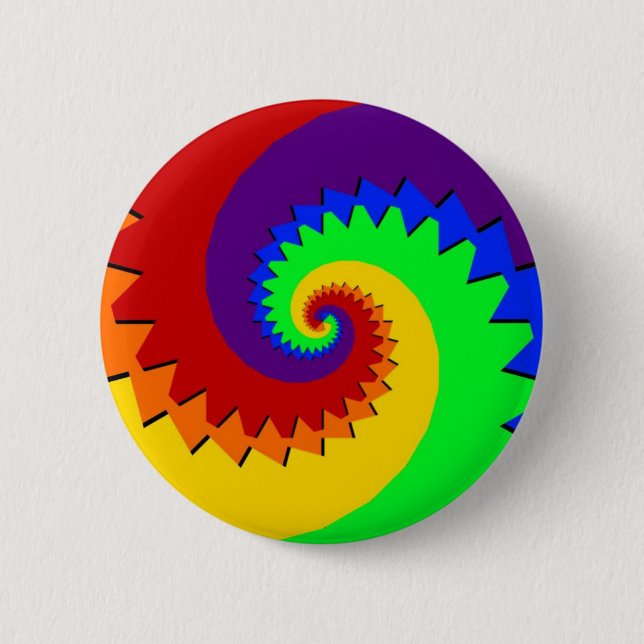 Digital Rainbow Spiral Button (Front)