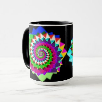 Digital Rainbow Spiral Mug