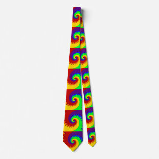 Digital Rainbow Spiral Neck Tie
