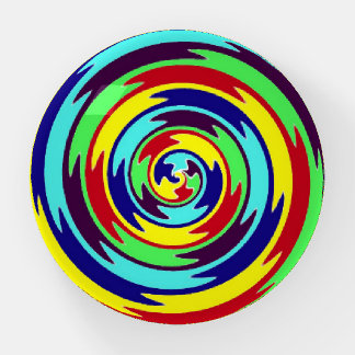 Digital Rainbow Spiral Paperweight