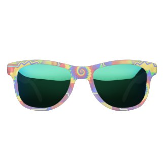 Digital Rainbow Spiral Sunglasses